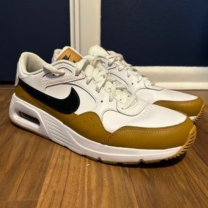 Nike Air Max SC White Tan Black Leather Sneakers